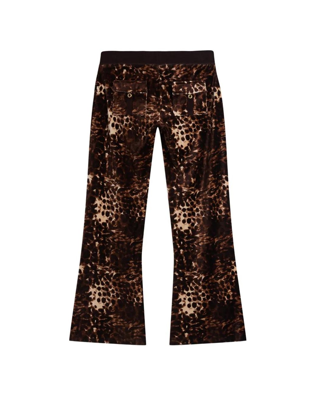 Juicy Couture Brown Leopard-Print Track Pants