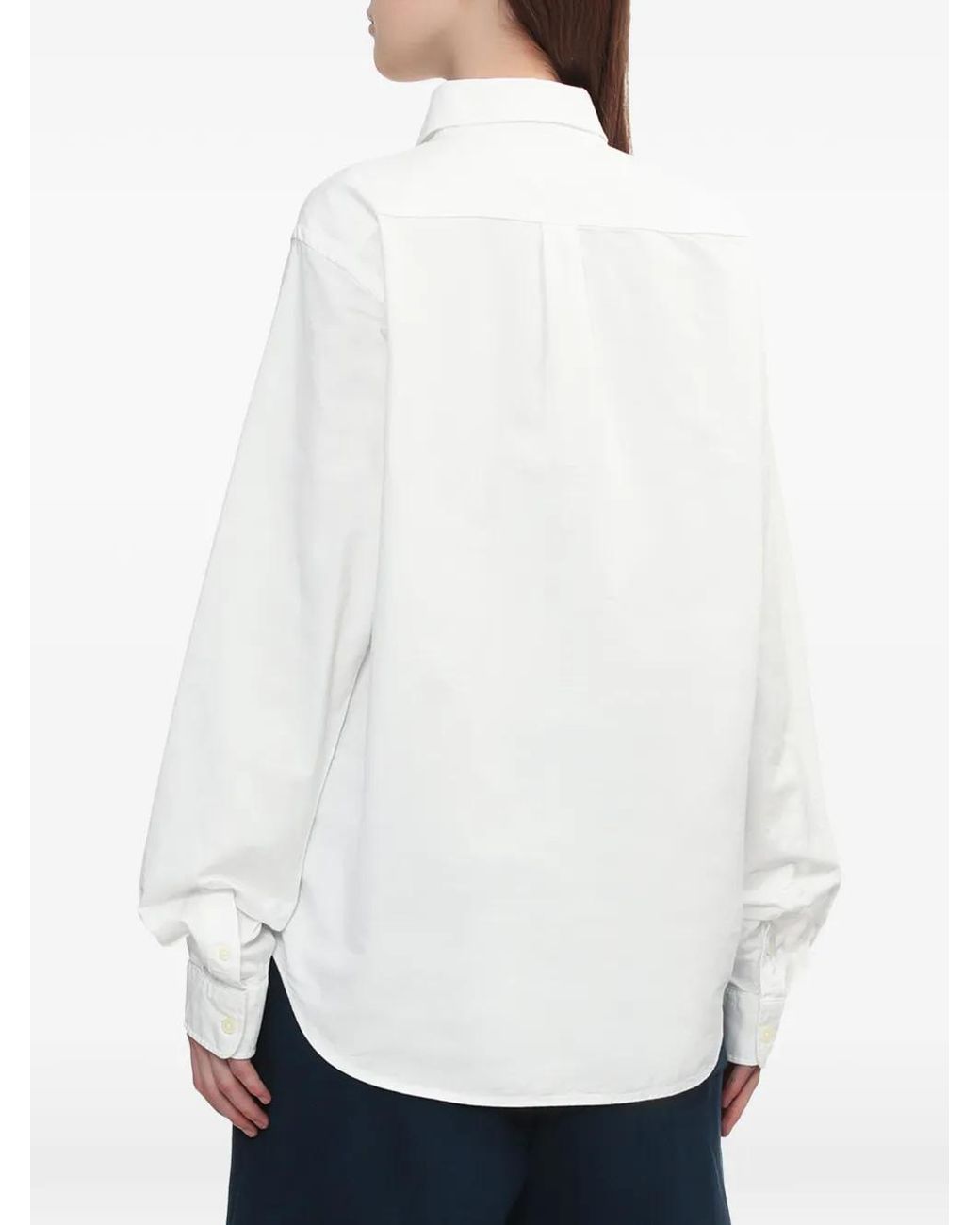 A Bathing Ape White Buttoned Embroidered Shirt