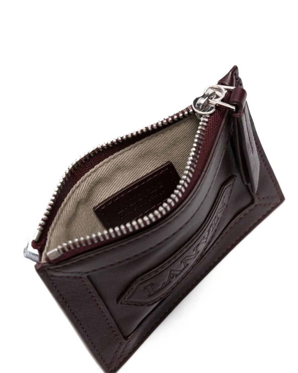 Lanvin Brown Logo-Patch Wallet for men