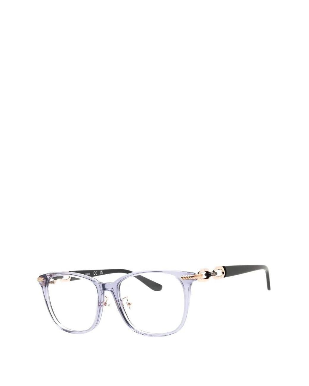 GUESS EYEWEAR White Lunettes De Vue À Monture Rectangulaire