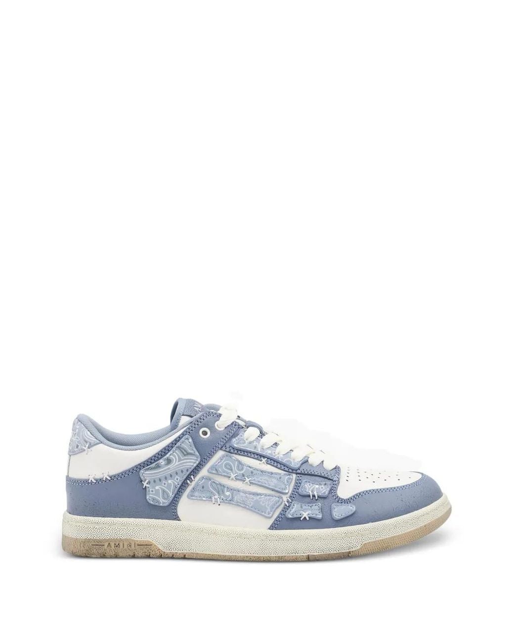 Amiri Blue Skel Bandana Skeleton Low Top Sneakers for men