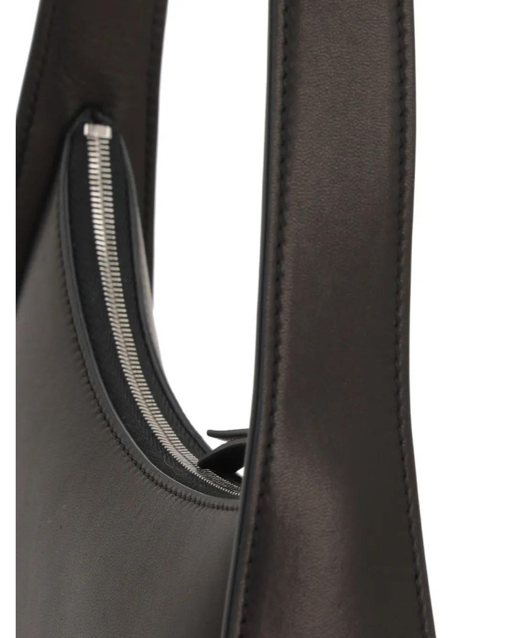 The Row Black Crescent Zip Shoulder Bag