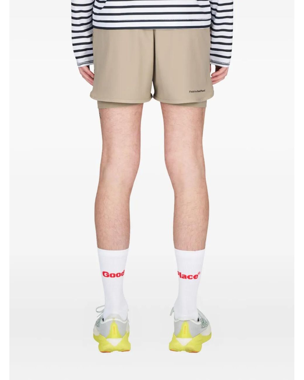 UNNA Natural Shorts Mit Logo-Patch