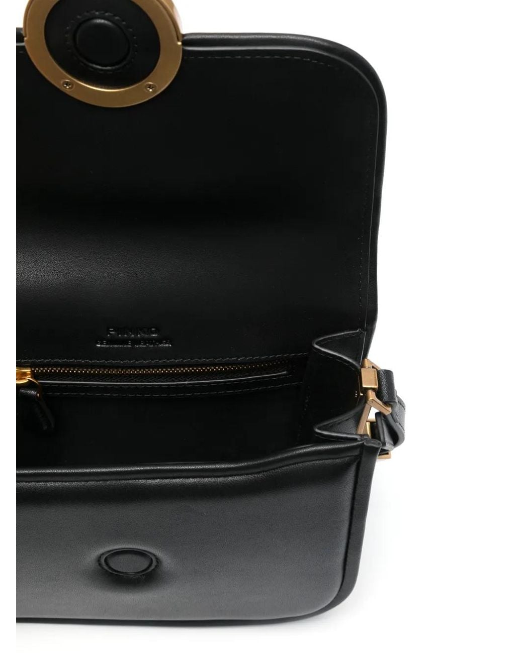Pinko Black Love Box Bag Flap Mini Nappa By