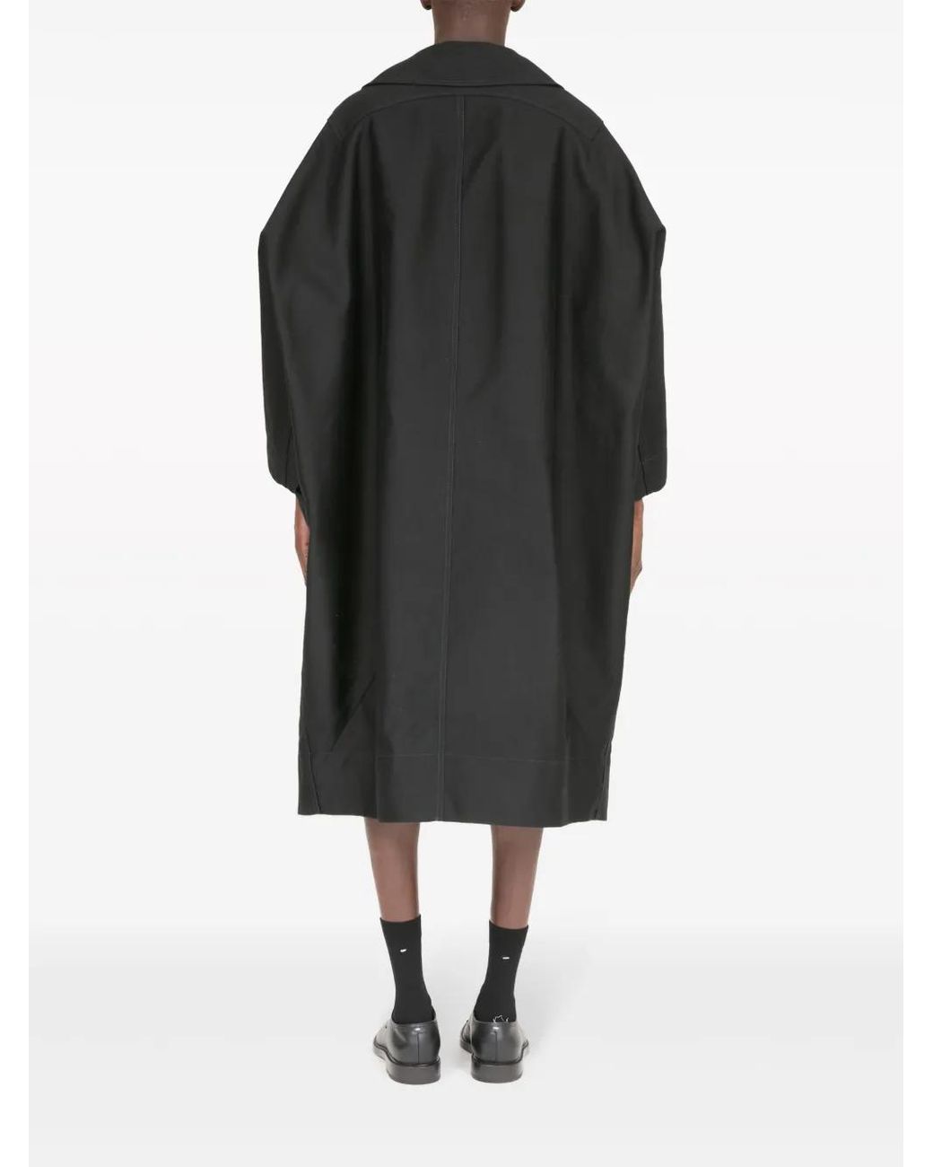 Maison Margiela Blue Cocoon Long Cotton Coat for men