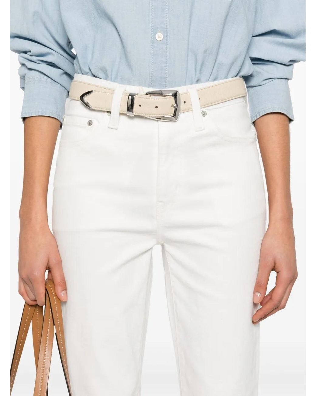 Levi's White 724 High Rise Straight