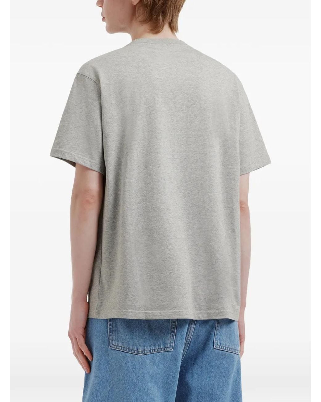 Chocoolate Gray Logo-Print T-Shirt for men