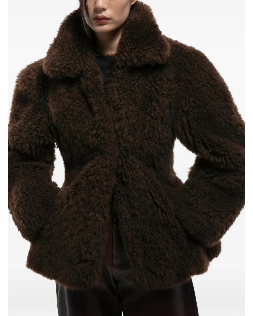 DUCIE Brown Maeve Peplum Jacket