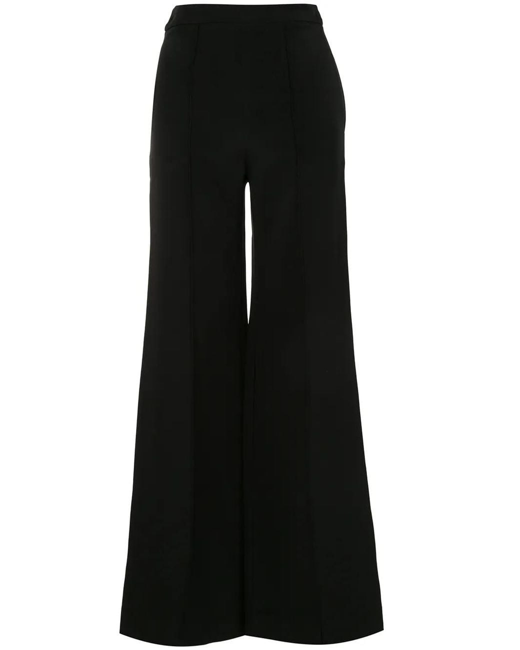 Macgraw Black Peacock Wide-Leg Trousers