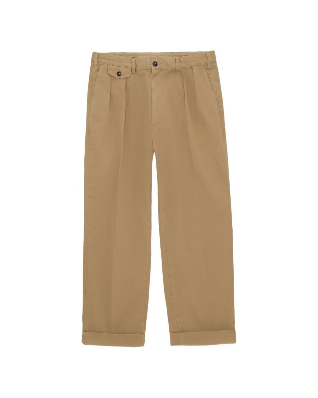 Fortela Natural Pleated Trousers for men