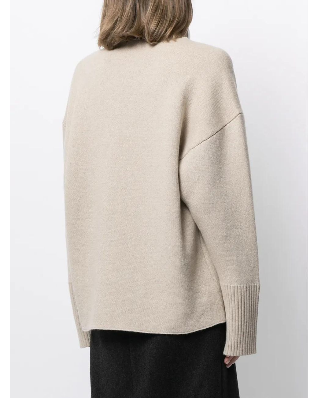 Proenza Schouler Natural Oversized Turtleneck Double-Faced Jumper