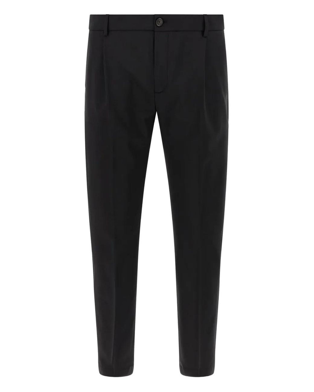 Department 5 Black Pleated Wool-Blend Trousers for men