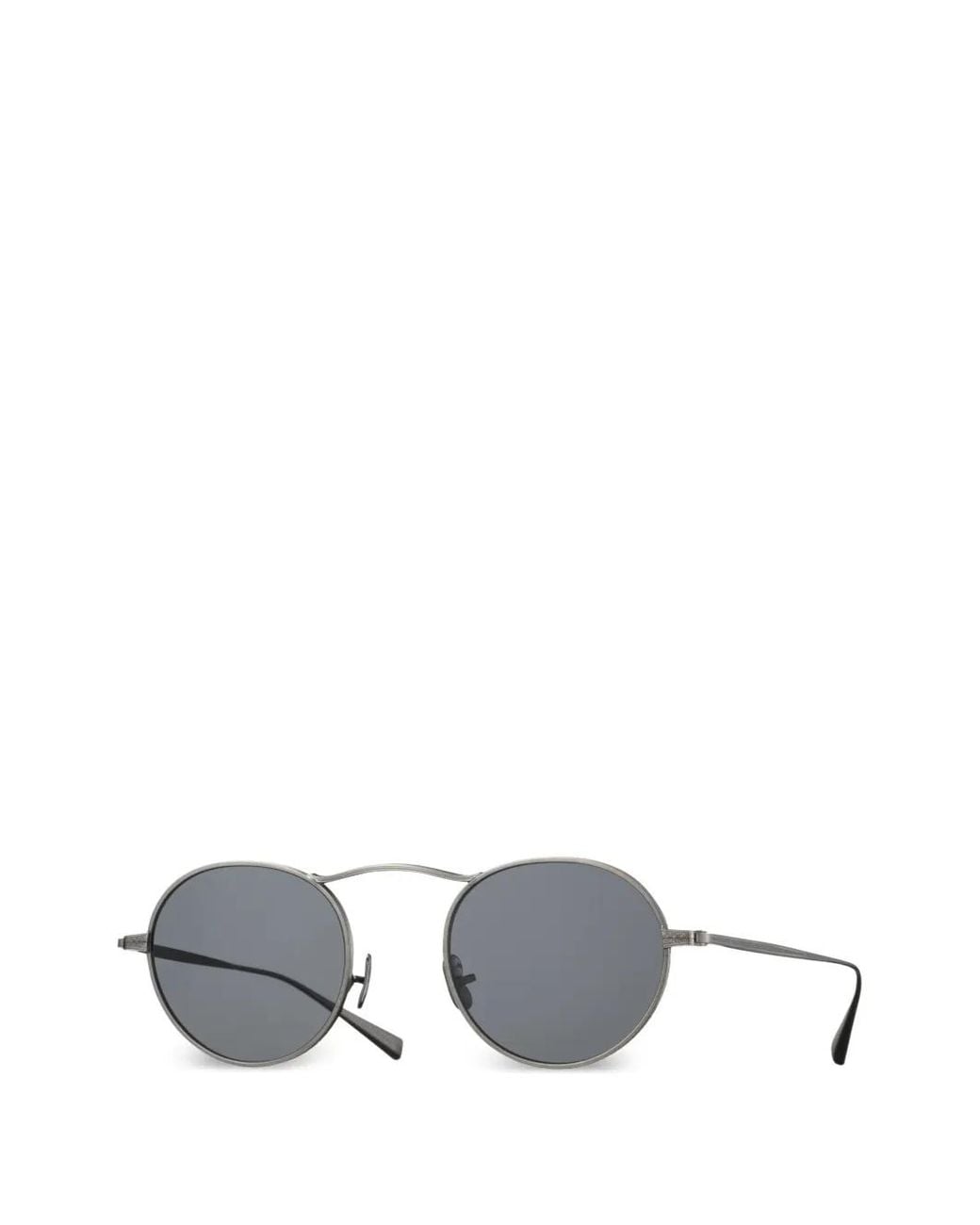 Eyevan 7285 White Safari-E Round-Frame Sunglasses
