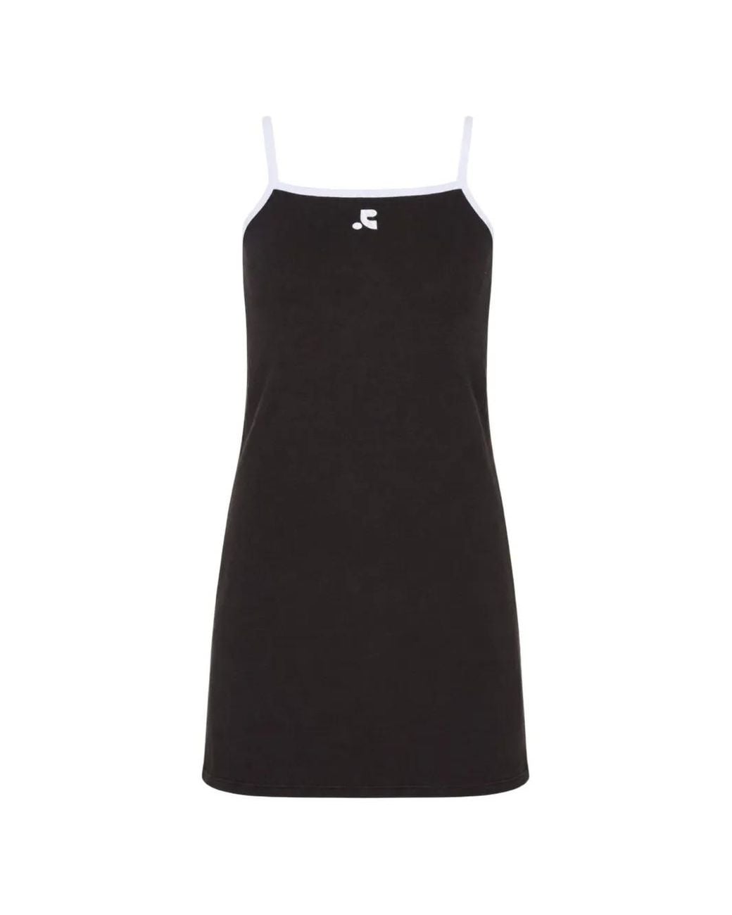 Rest&Recreation Black Logo-Print Contrast-Trim Mini Dress