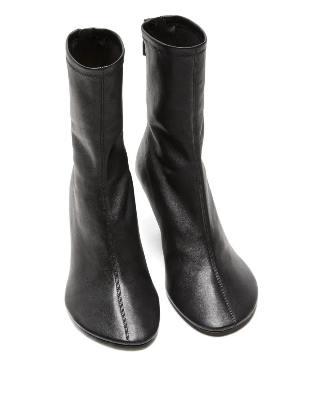 Acne Black Leather Ankle Boots
