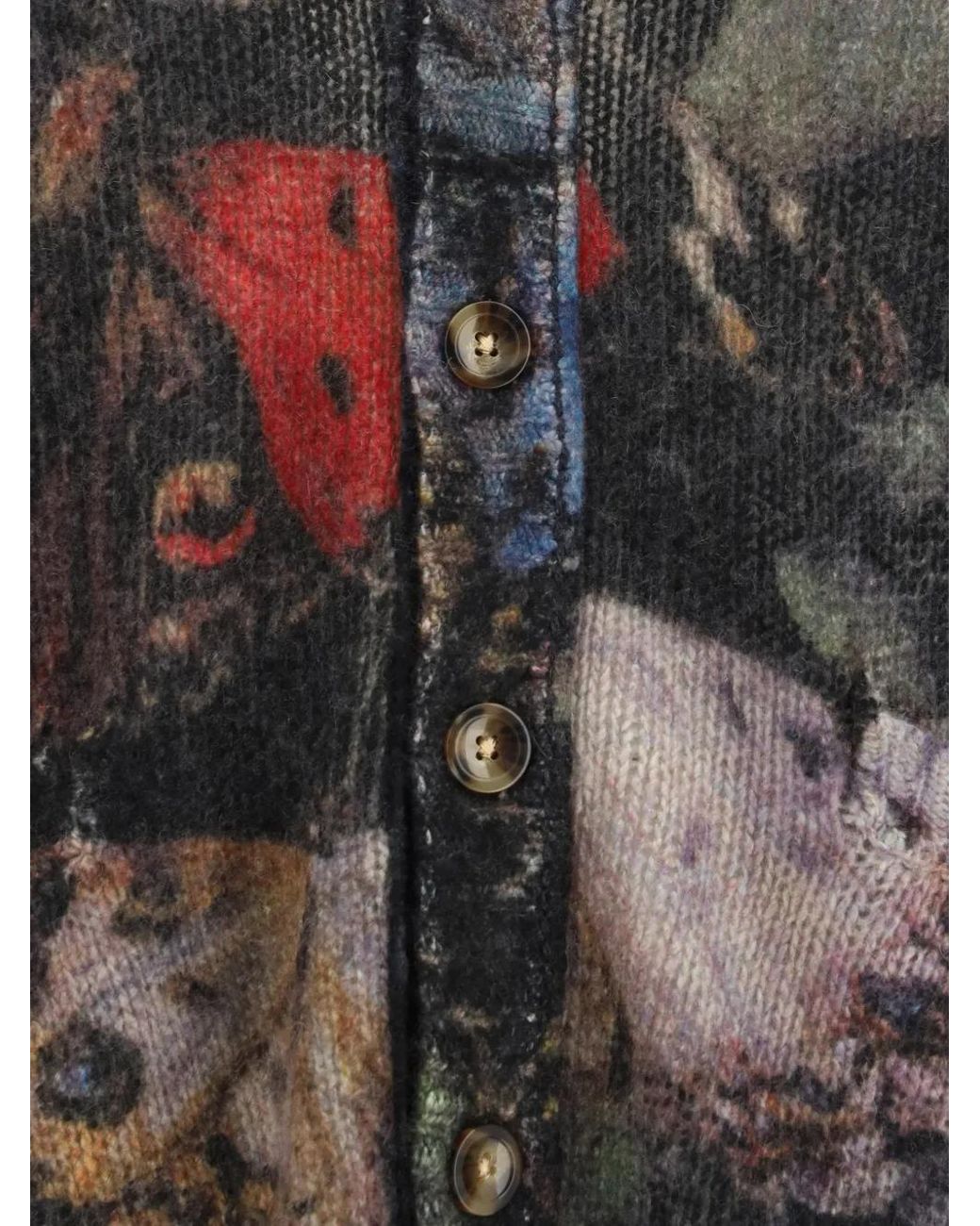 R13 Black Floral-Print Oversized Cardigan