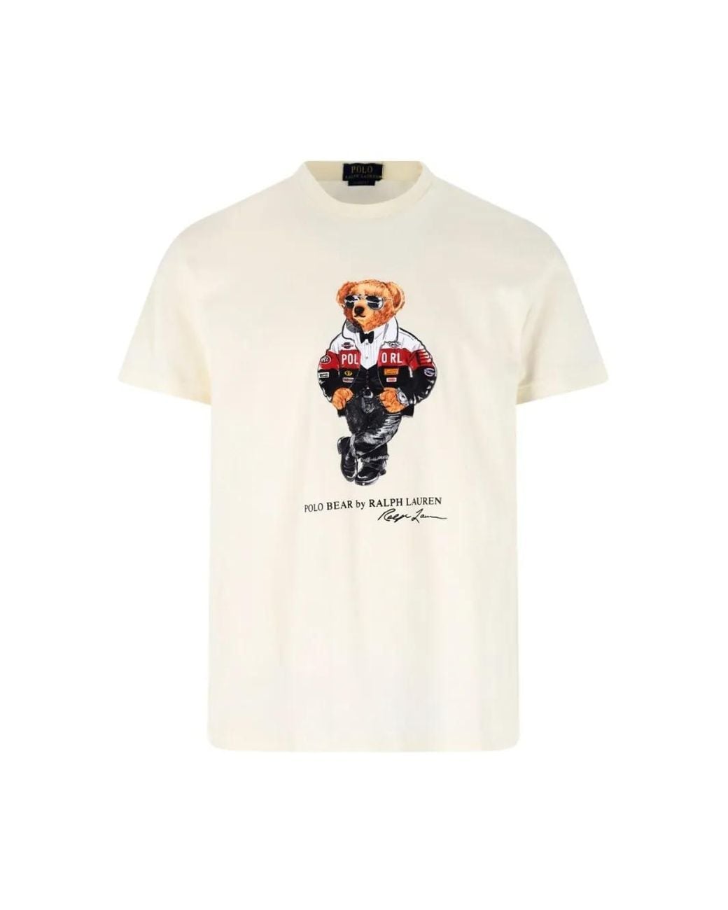 Polo Ralph Lauren White Polo Bear Cotton T-Shirt for men