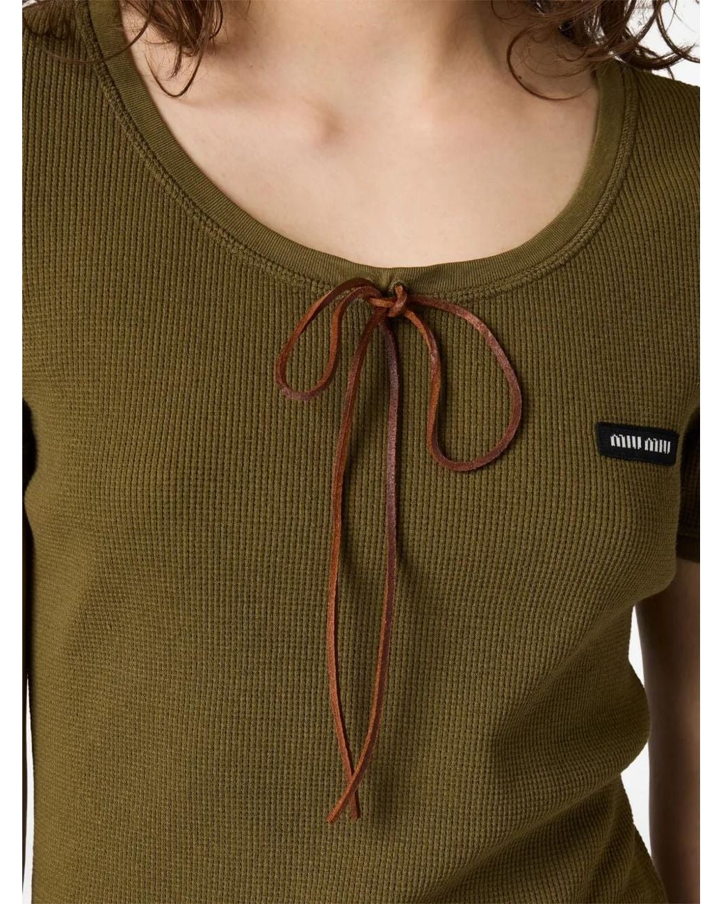 Miu Miu Green Cotton Dress