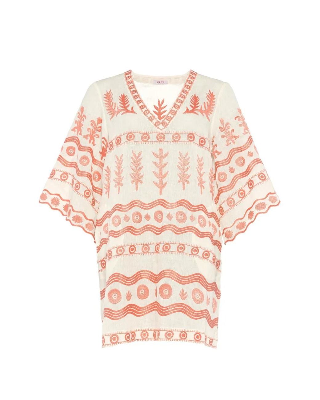 Eres Pink Jacaranda Embroidered Mini Dress