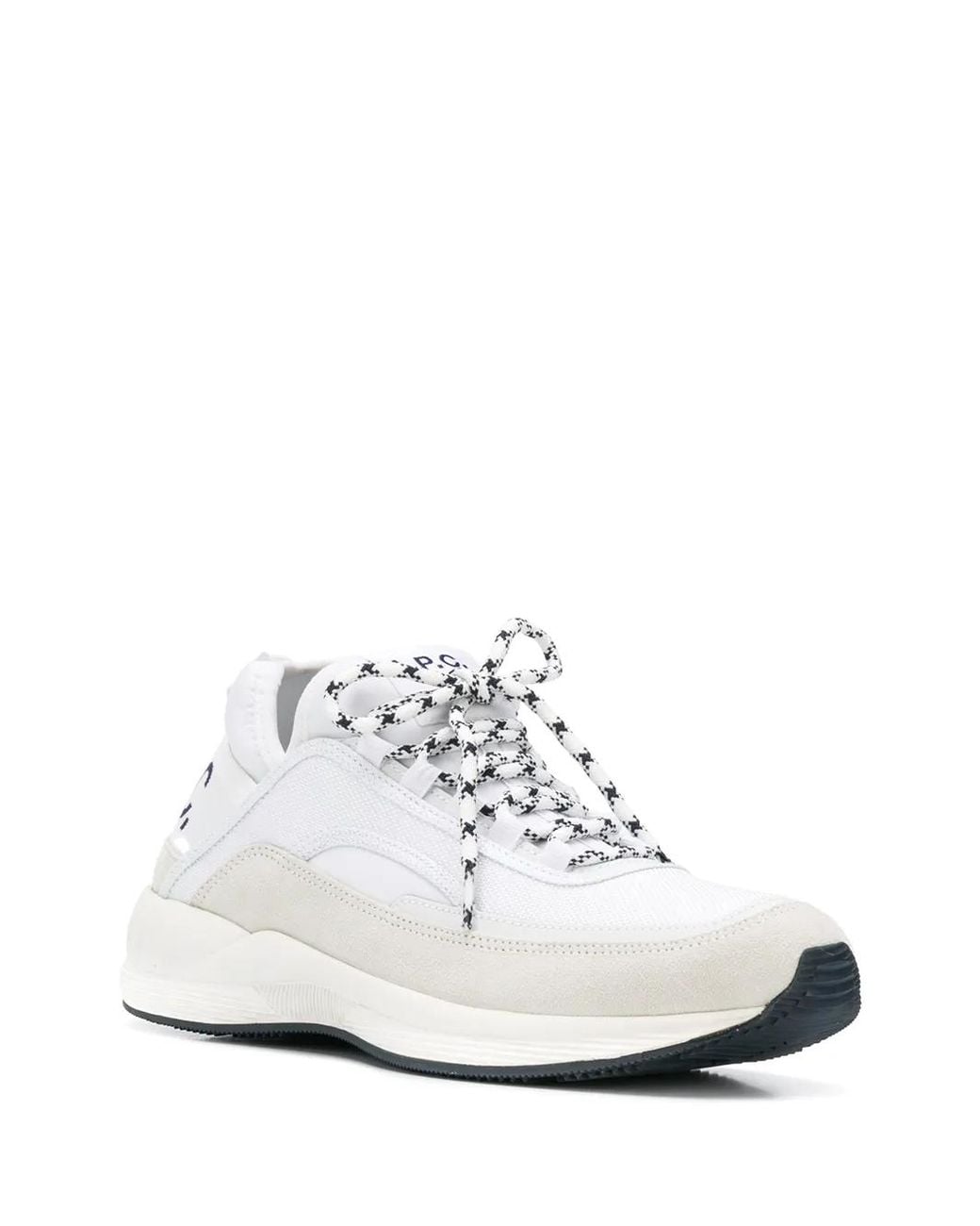 A.P.C. White Logo Print Sneakers