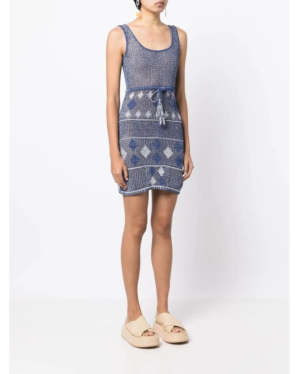 Solid & Striped Blue The Kimberly Knitted Dress