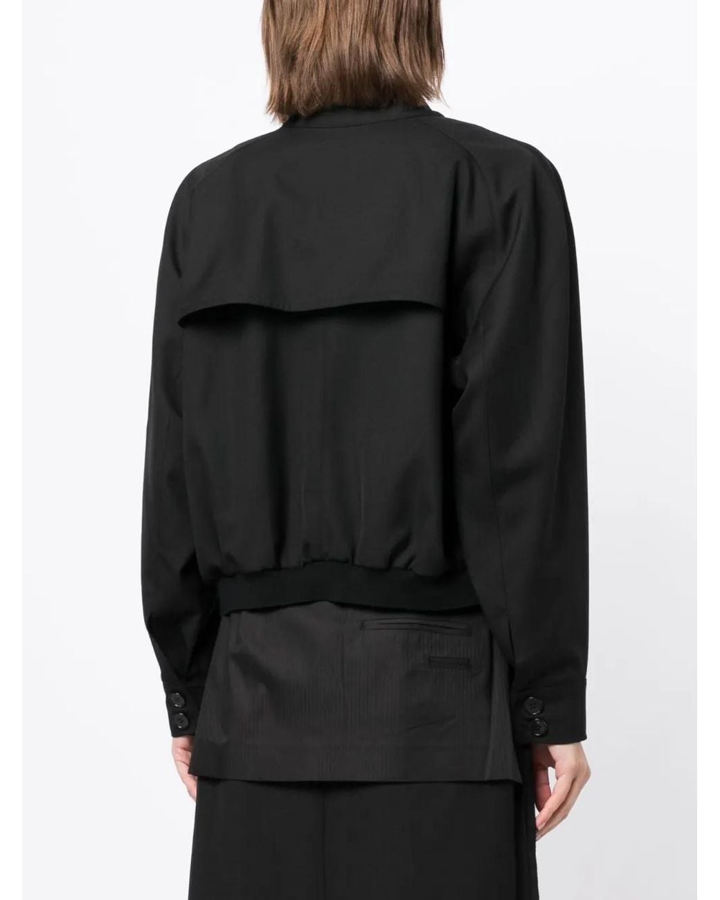 Goen.J Black Trouser-Motif Bomber Jacket
