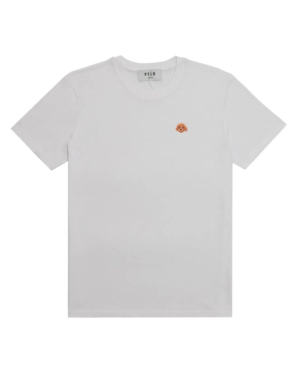 PELO FOUNDATION Poodle T-Shirt Met Patch in het White