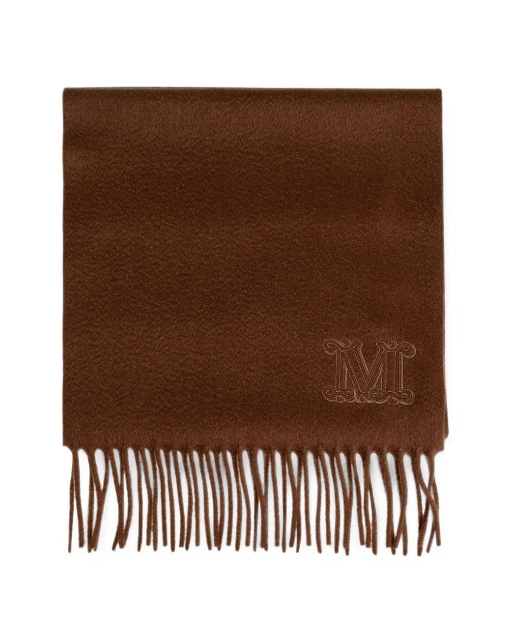 Max Mara Brown Wsdalia Cashmere Scarf