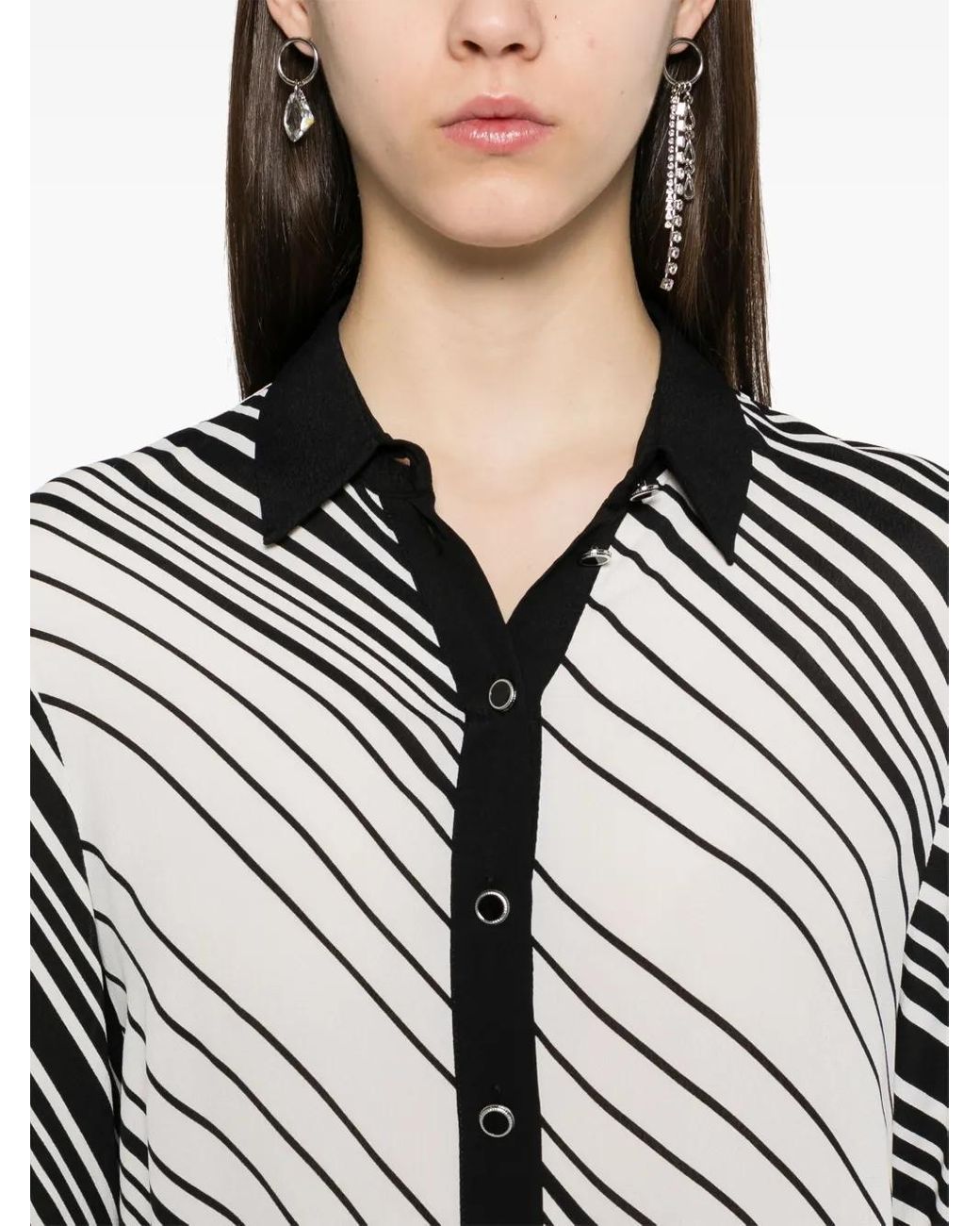 Liu Jo Black Striped Shirt