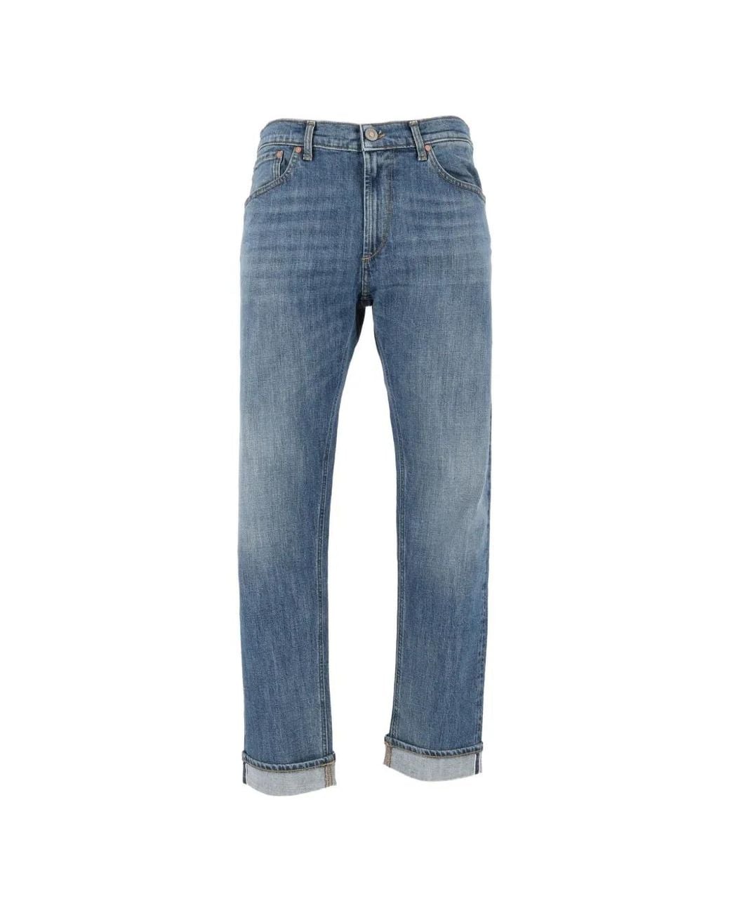 Tela Genova Blue Jean Cosmy Retro À Coupe Droite for men
