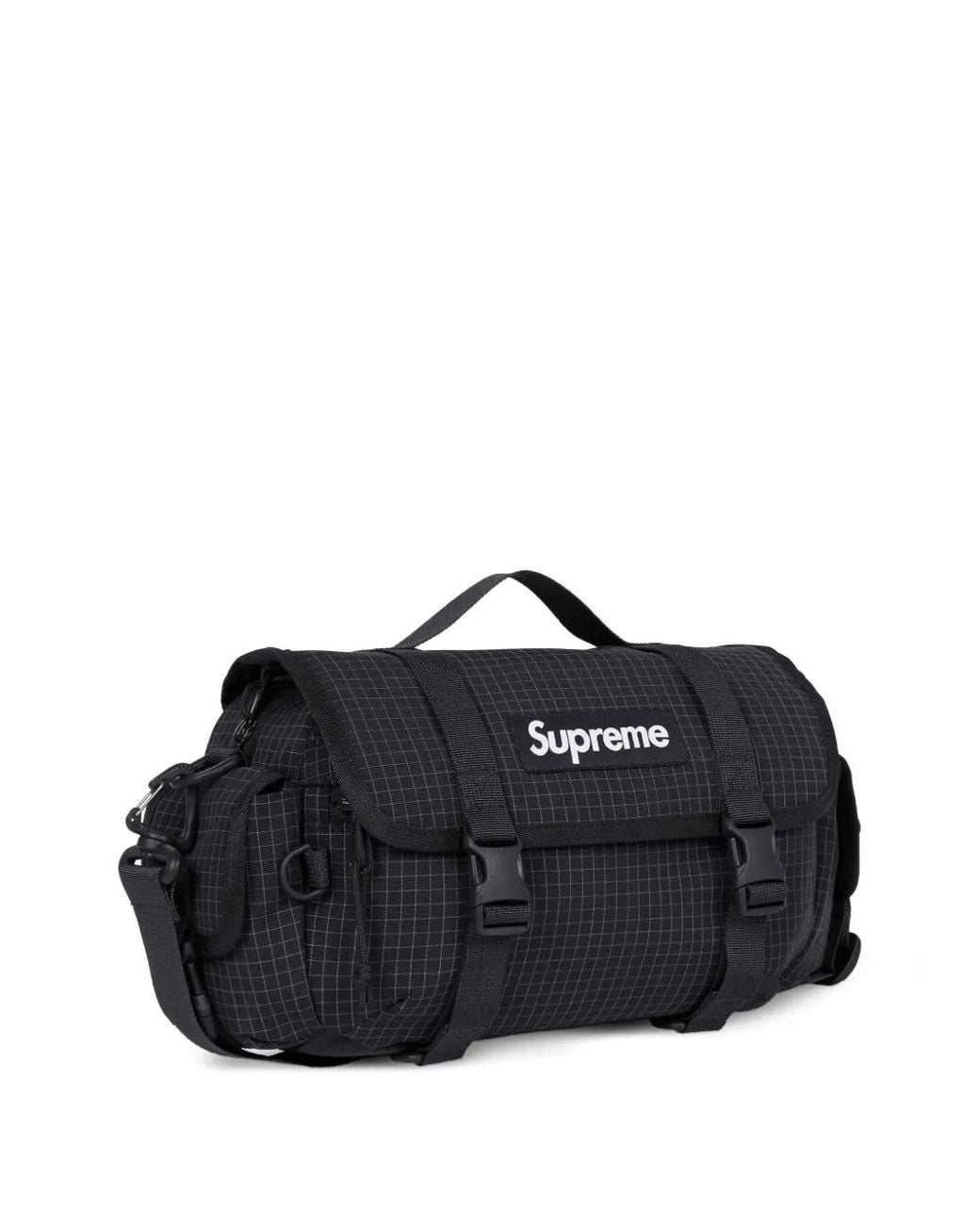Supreme Mini Grid Duffle Bag in Black for Men | Lyst