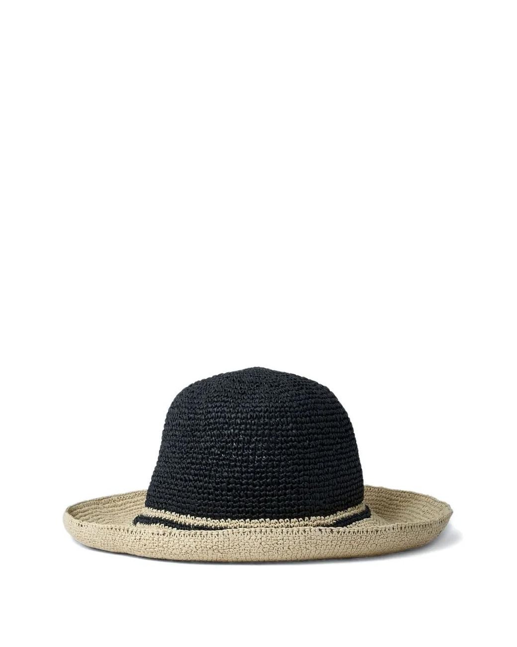 Totême Black Chapeau En Paille Tressée Tressée