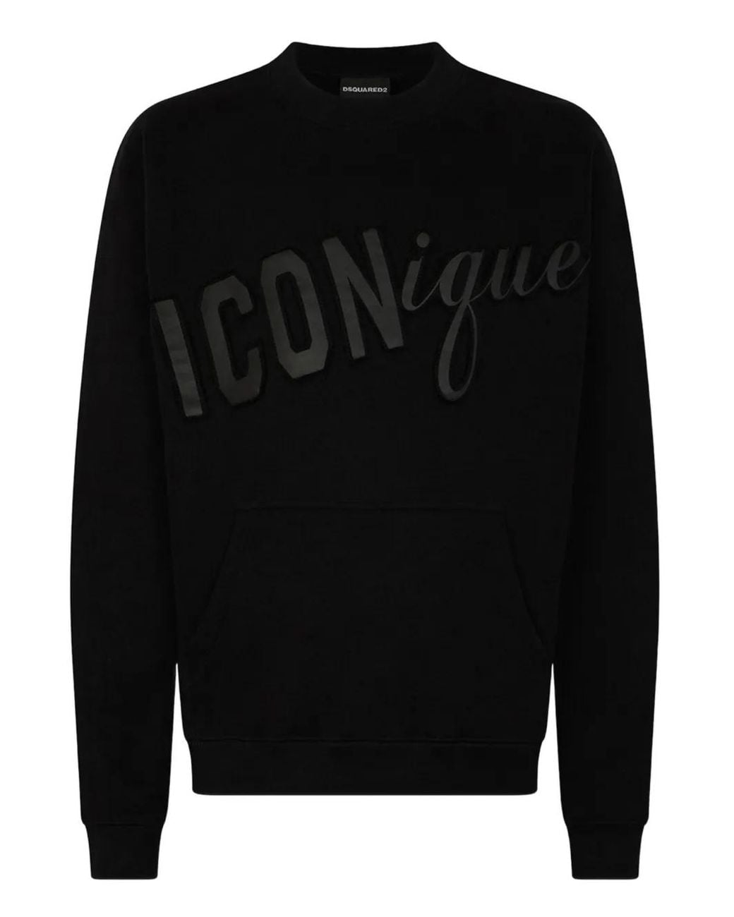 DSquared² Black Iconique Crew-Neck Sweatshirt for men