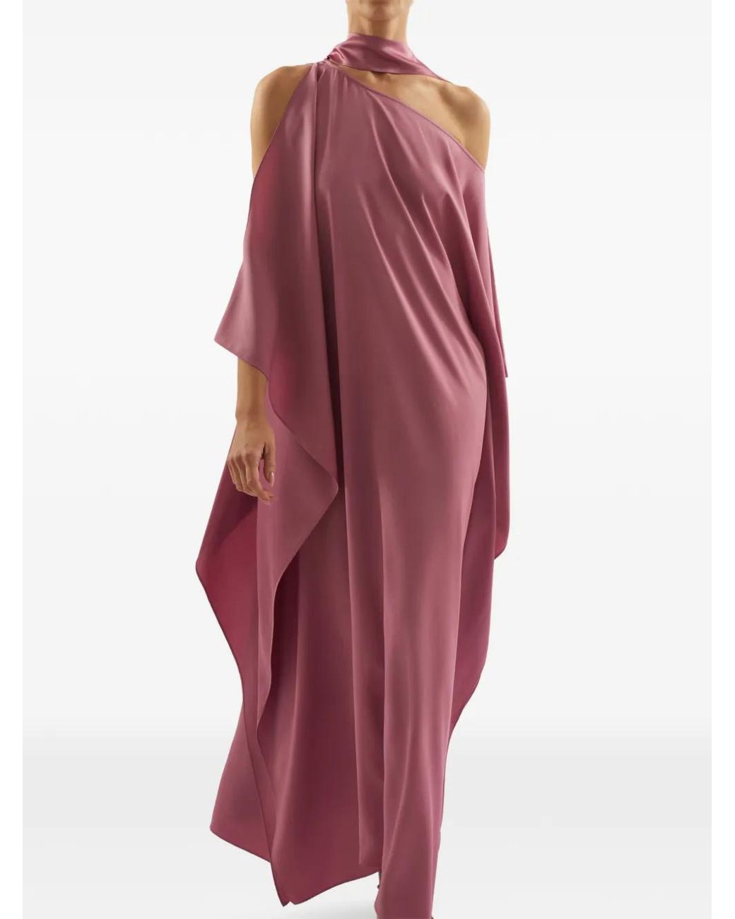 Taller Marmo Pink Barths Cut-Out Asymmetric Maxi Dress