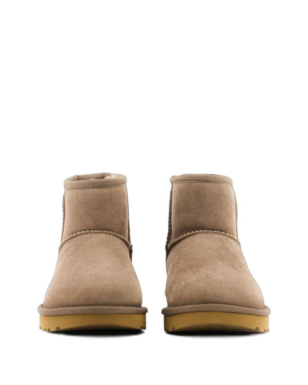 Ugg Brown Classic Mini Ii Leather Ankle Boots