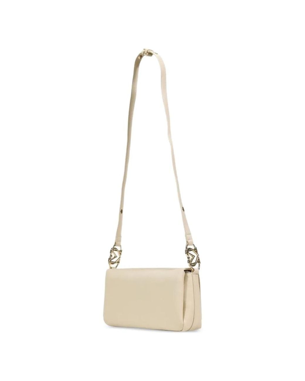 Love Moschino White Logo-Plaque Crossbody Bag