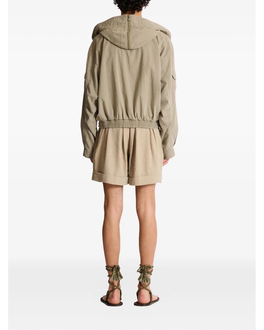 Balmain Natural Multi-Pocket Hooded Jacket for men