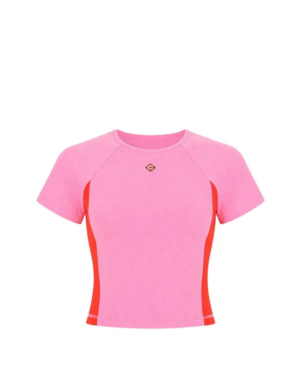Casablanca Pink Logo-Patch T-Shirt