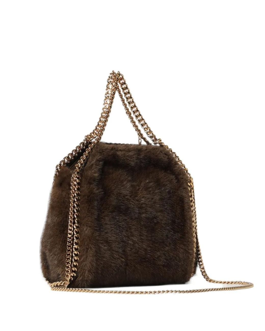 Stella McCartney Brown Falabella Mini Tote Bag