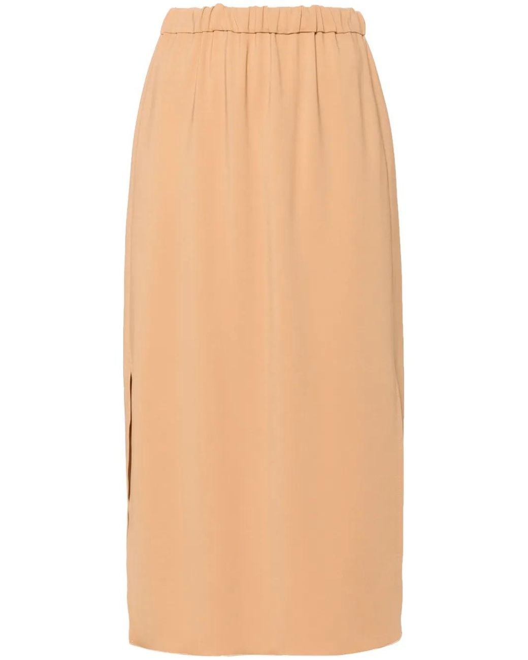 Forte_forte Orange Stretch Cady Crepe Pencil Skirt Clothing
