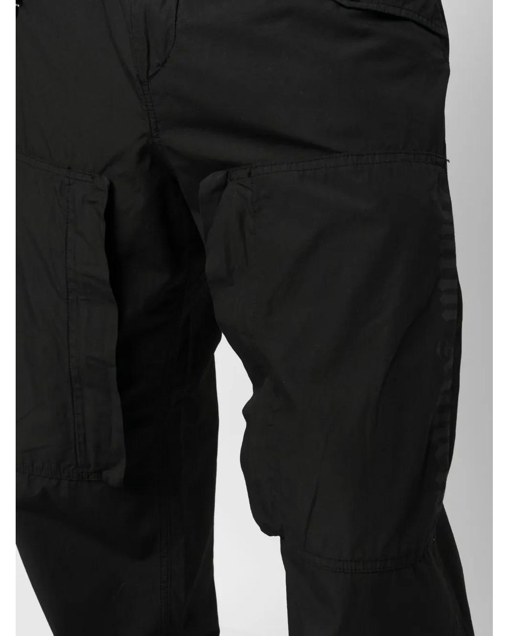Palm Angels Black Zip-Detailed Cargo Trousers for men