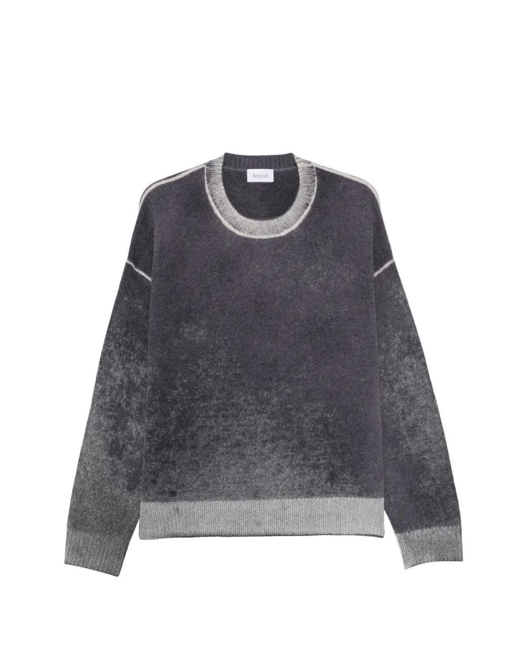 AMISH Blue Crew-Neck Wool Sweater