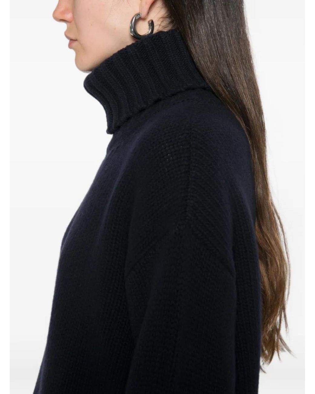 Jucca Black Roll-Neck Ribbed-Trim Sweater