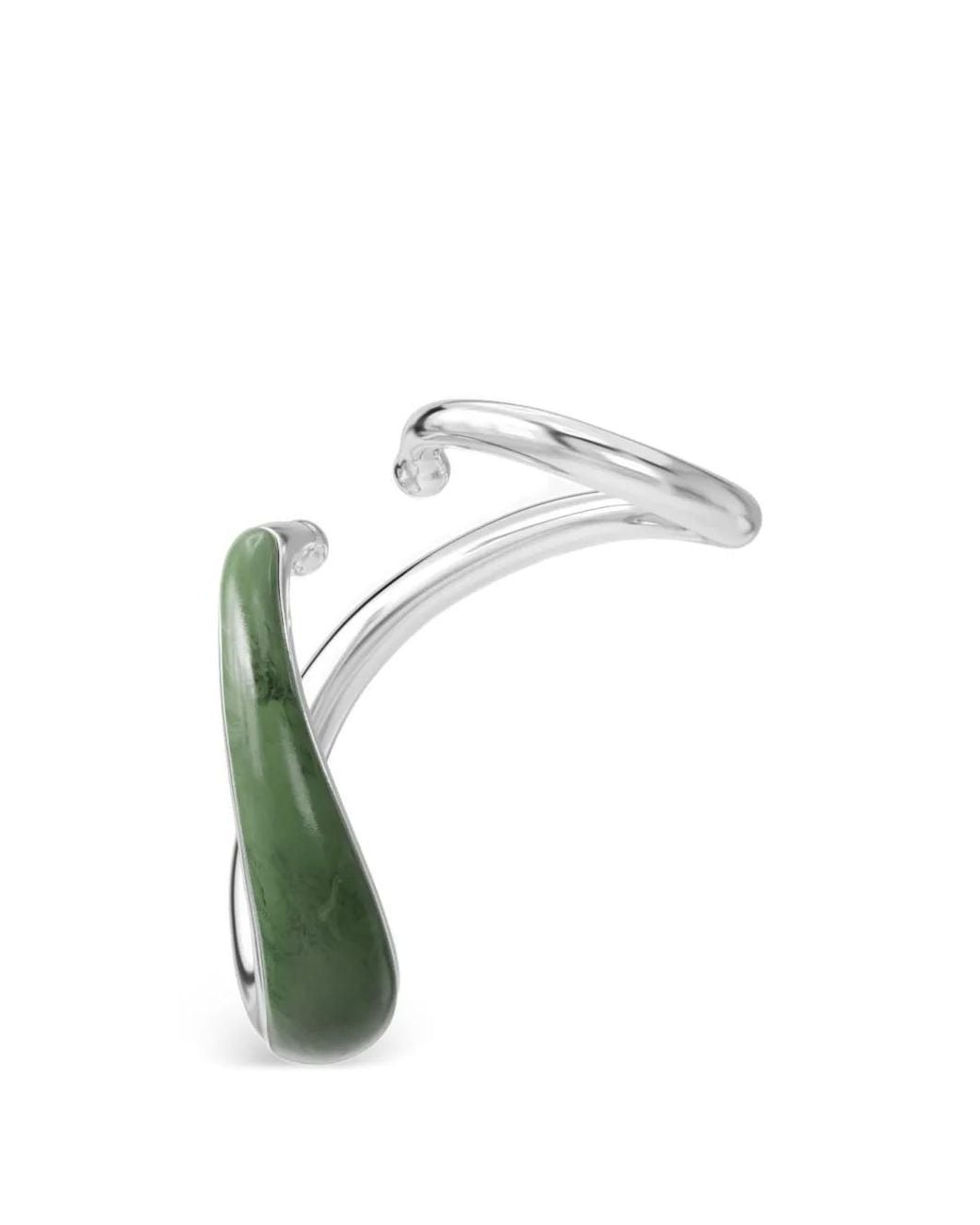 Charlotte Chesnais White Jade Mirage Blow Ear Cuff
