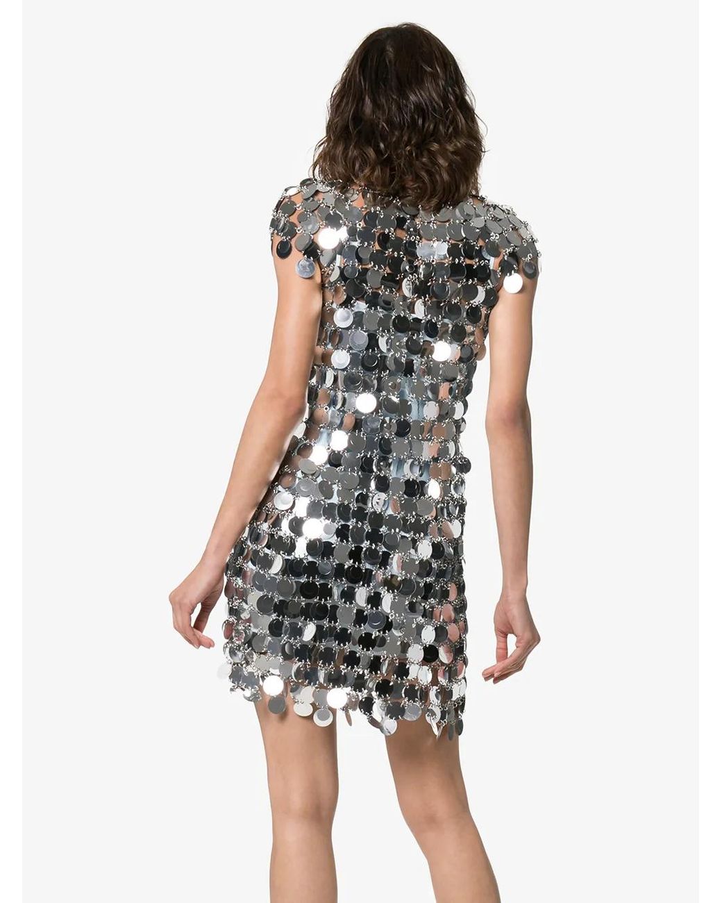 Rabanne Metallic The Iconic Sparkle Disc Dress