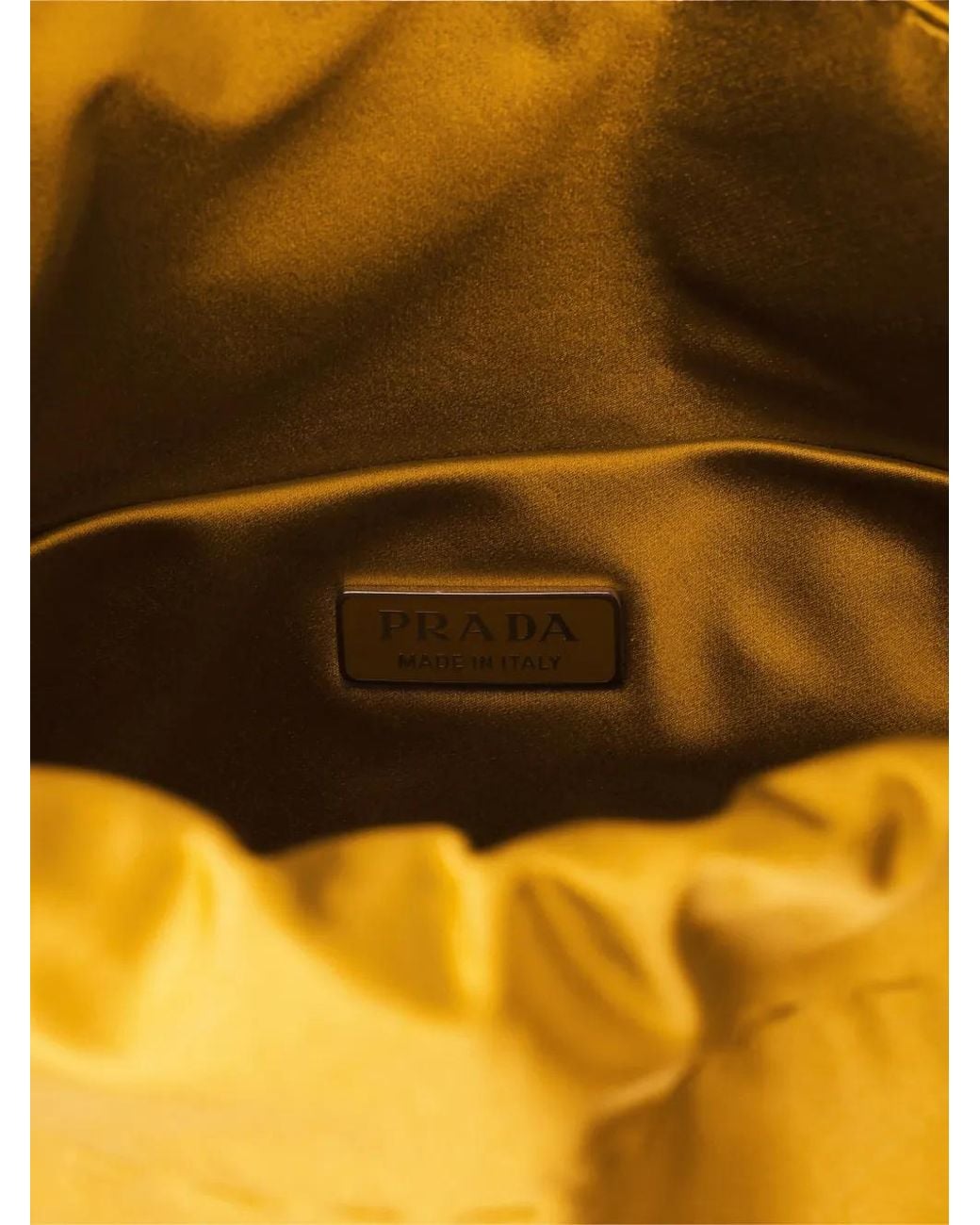 Prada Yellow Wish Silk Duchesse Pouch
