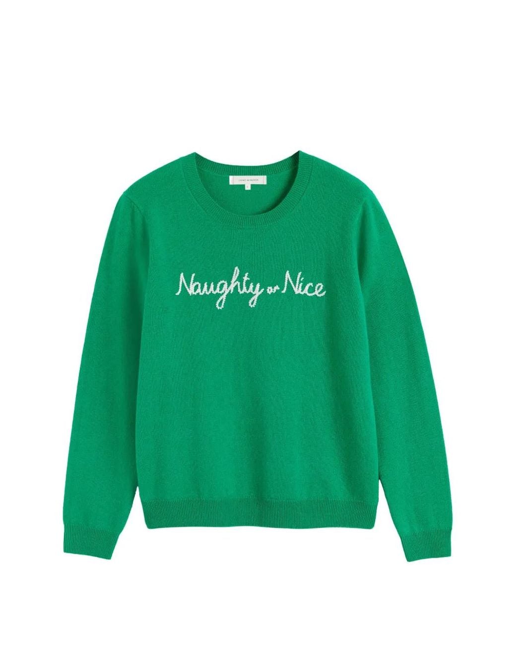 Chinti & Parker Green Pull À Slogan Brodé