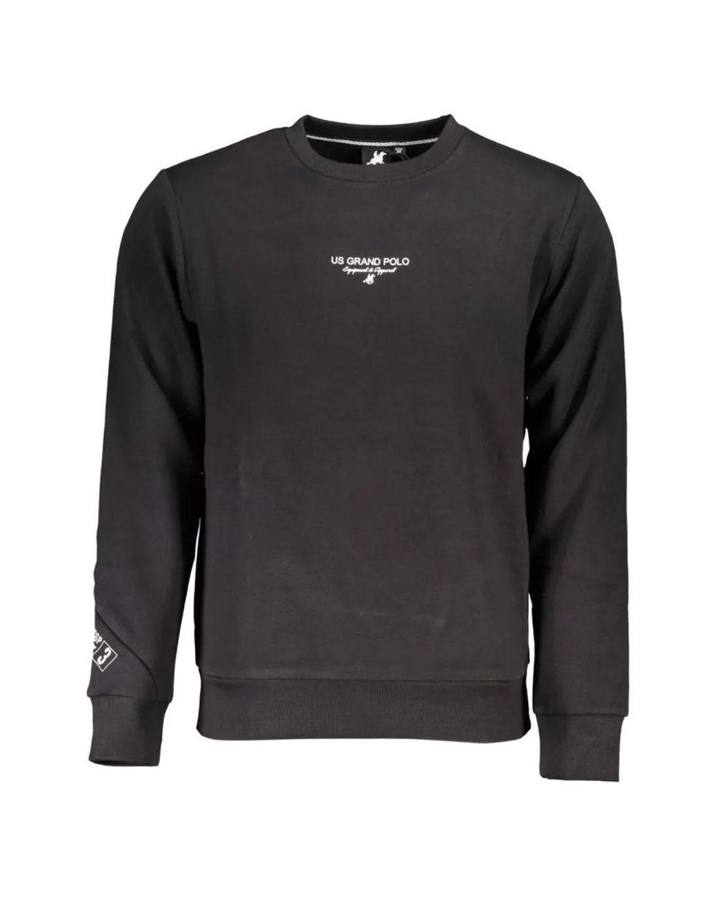 U.S. Grand Black Logo-Print Sweatshirt for men