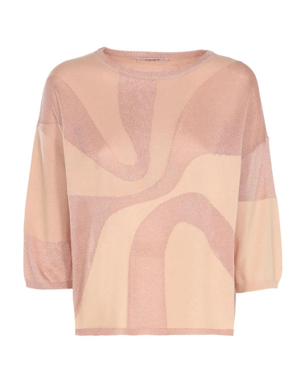 Kangra Natural Lurex-Pattern Blouse