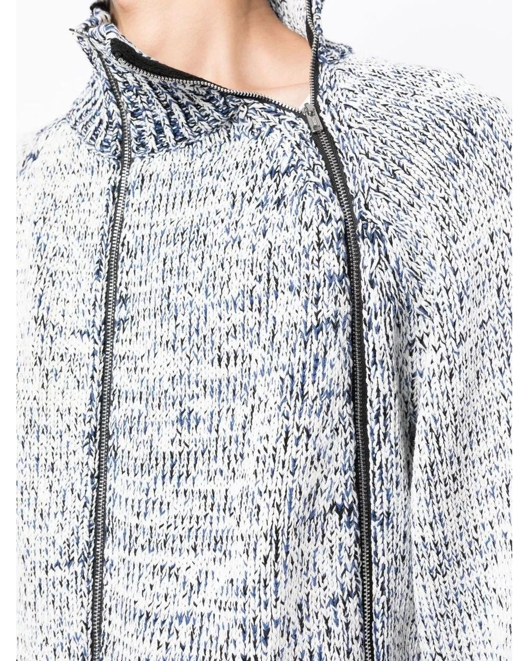 3.1 Phillip Lim Gray Marled Zip-Up Cardigan for men